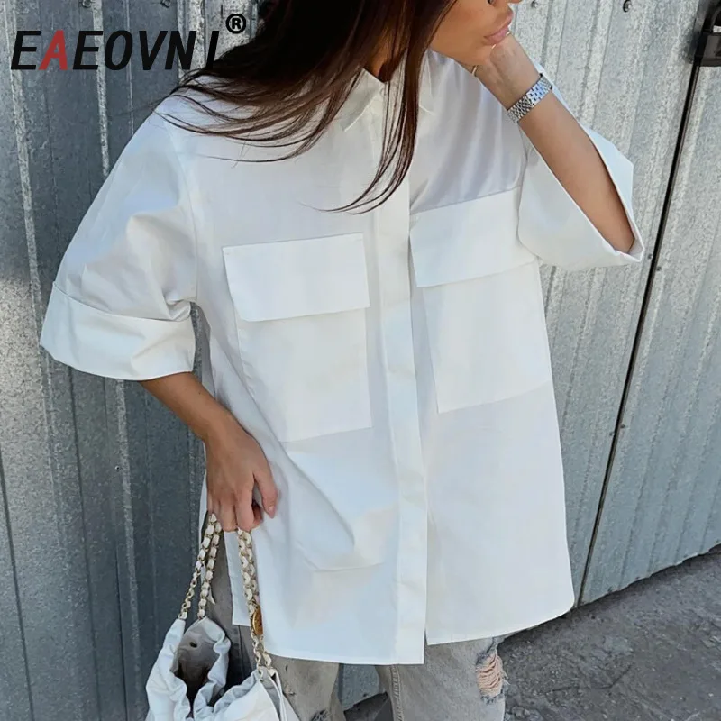 EAEOVNI 2025 Summer White Fashion Women Blouse Pockets Spliced Button Short Sleeve Casual Shirt Versatile Clothing 1A945
EAEOVNI 2025 Summer White Fashion Women Blouse Pockets Spliced Button Short Sleeve Casual Shirt Versatile Clothing 1A945