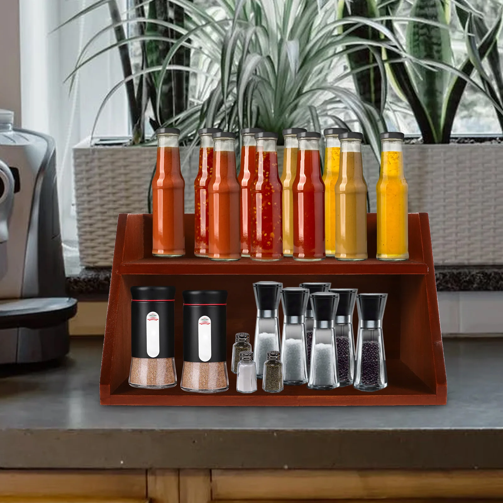 Vintage Spice Rack 2 Tier Wooden Condiment Holder Kitchen ganizer Shelf Pantry Storage Cup Bottle Display Retro Style
Vintage Spice Rack 2 Tier Wooden Condiment Holder Kitchen ganizer Shelf Pantry Storage Cup Bottle Display Retro Style