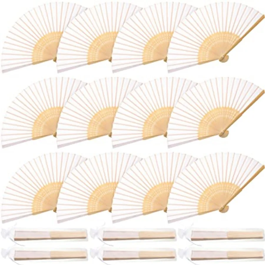 Chunful 60 Pieces Silk Folding Hand Fans with Fabric Sleeve, Bamboo Folded Handheld Fans for Wedding Guests Bridal Shower Danci
Chunful 60 Pieces Silk Folding Hand Fans with Fabric Sleeve, Bamboo Folded Handheld Fans for Wedding Guests Bridal Shower Danci