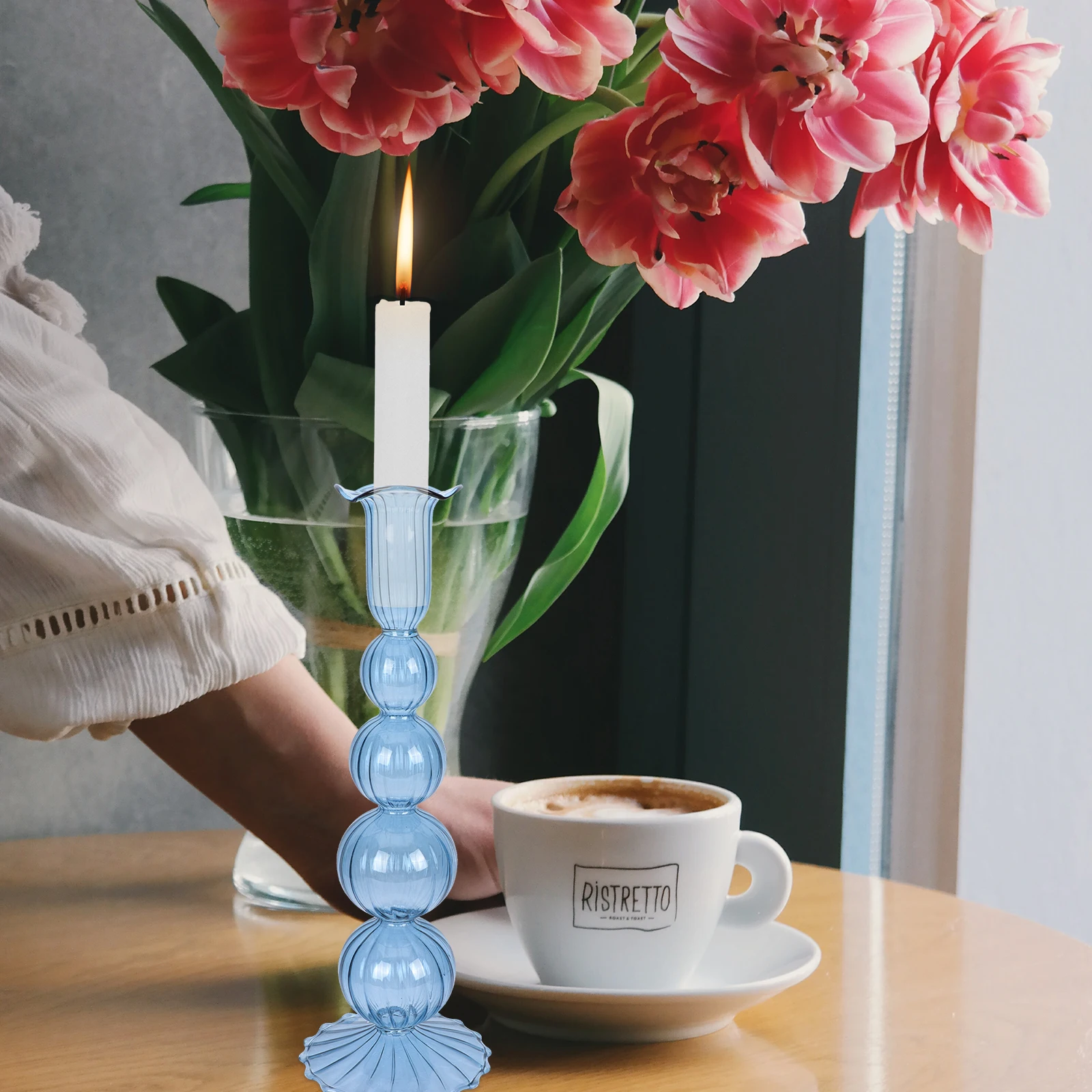 Glass Candlestick Exquisite Wedding Party Holder Decorative Glass Stand for Dining Table Home Decor
Glass Candlestick Exquisite Wedding Party Holder Decorative Glass Stand for Dining Table Home Decor