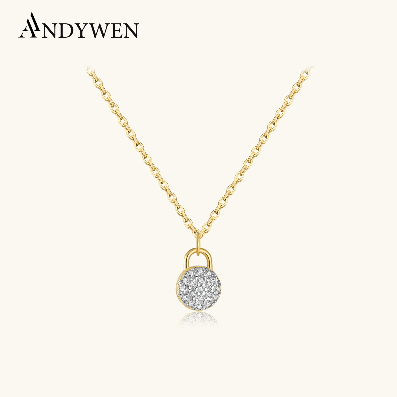 ANDYWEN 925 Sterling Silver Round Pendant Full CZ Zircon Necklace 2025 Women Simple Delicate Everyday Elegant Jewelry Gift
ANDYWEN 925 Sterling Silver Round Pendant Full CZ Zircon Necklace 2025 Women Simple Delicate Everyday Elegant Jewelry Gift