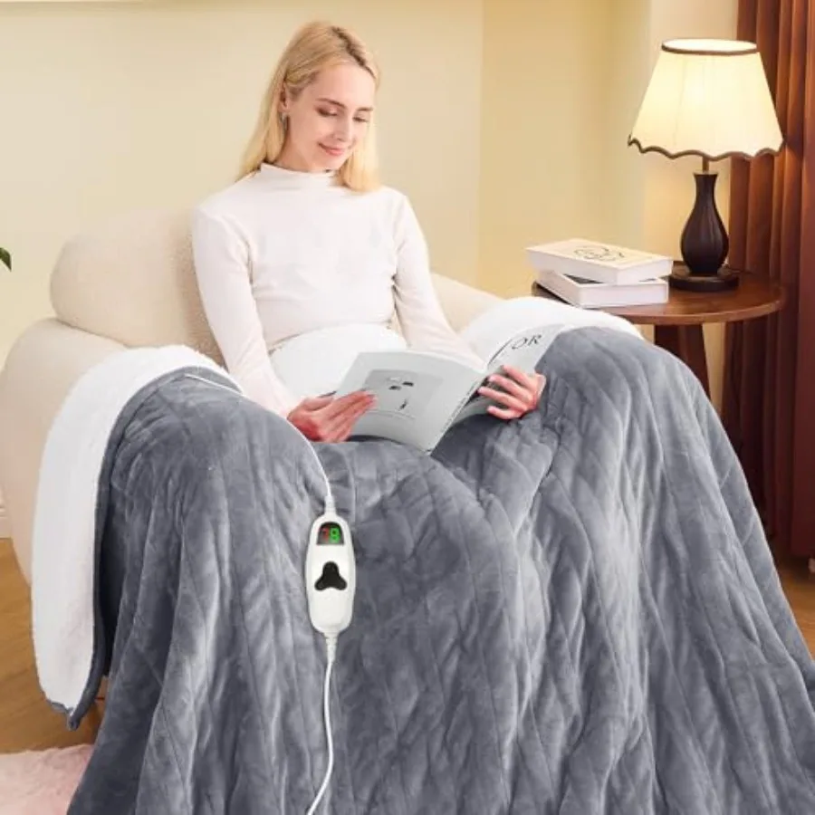 Heated Blanket Electric Full 72"X84" Heating Blanket with 10 Heat Levels 1/2/4/6/8 Hours Auto-Off Fleece Soft Christmas Blanket
Heated Blanket Electric Full 72"X84" Heating Blanket with 10 Heat Levels 1/2/4/6/8 Hours Auto-Off Fleece Soft Christmas Blanket