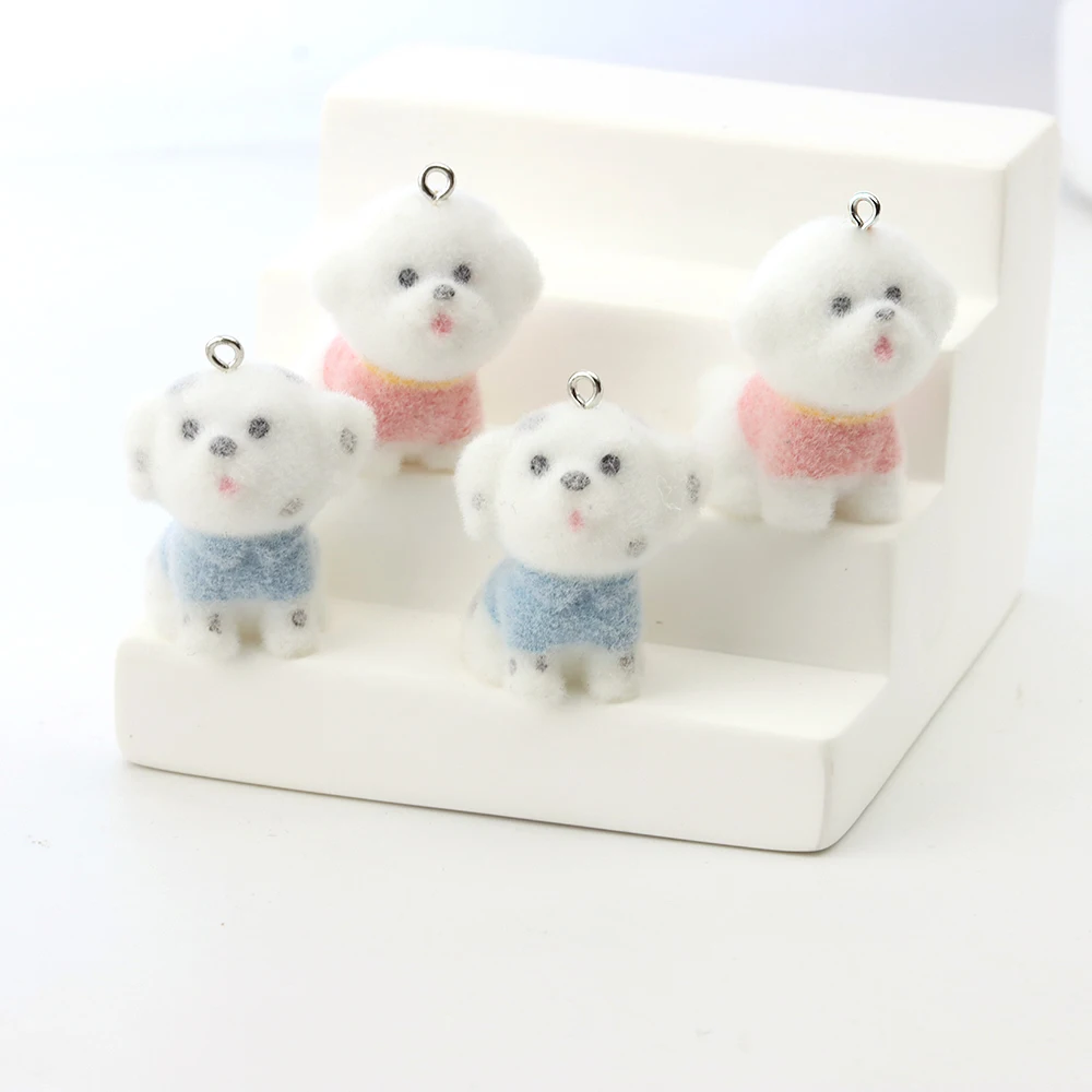 20pcs 3D Flocking Resin Dog Charms Plush Doll Pendant for Keychain Necklace Earrings DIY Making Jewelry Accessories Wholesale
20pcs 3D Flocking Resin Dog Charms Plush Doll Pendant for Keychain Necklace Earrings DIY Making Jewelry Accessories Wholesale