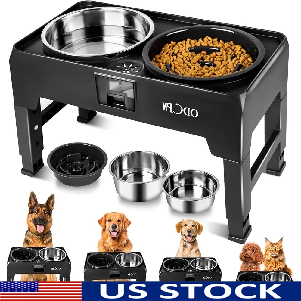 Adjustable Elevated Dog Bowls with Non-Slip Feet Slow Feeder Stainless Steel Bowls Raised Pet Feeder Healthy Eating
Adjustable Elevated Dog Bowls with Non-Slip Feet Slow Feeder Stainless Steel Bowls Raised Pet Feeder Healthy Eating