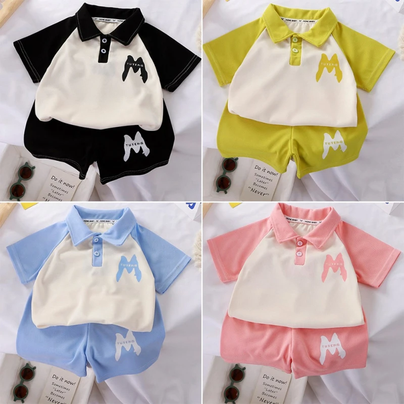 Children's shirt set new Korean version of color-matching summer short-sleeved shorts lapel boys and girls leisure sports
Children's shirt set new Korean version of color-matching summer short-sleeved shorts lapel boys and girls leisure sports