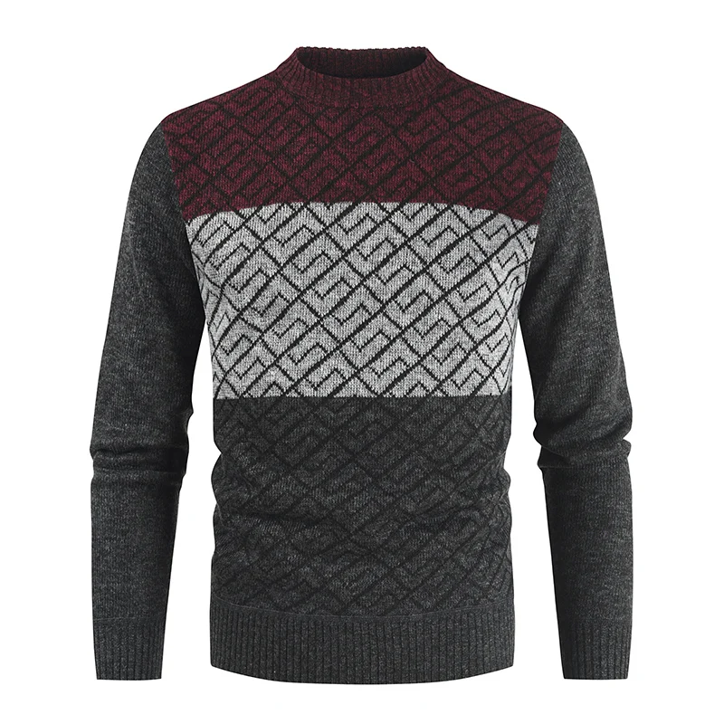 New male Winter fashion Pullover Wool Slim Fit Striped Knitted Sweaters Mens Brand top Casual splicing warm o-neck Pullover
New male Winter fashion Pullover Wool Slim Fit Striped Knitted Sweaters Mens Brand top Casual splicing warm o-neck Pullover