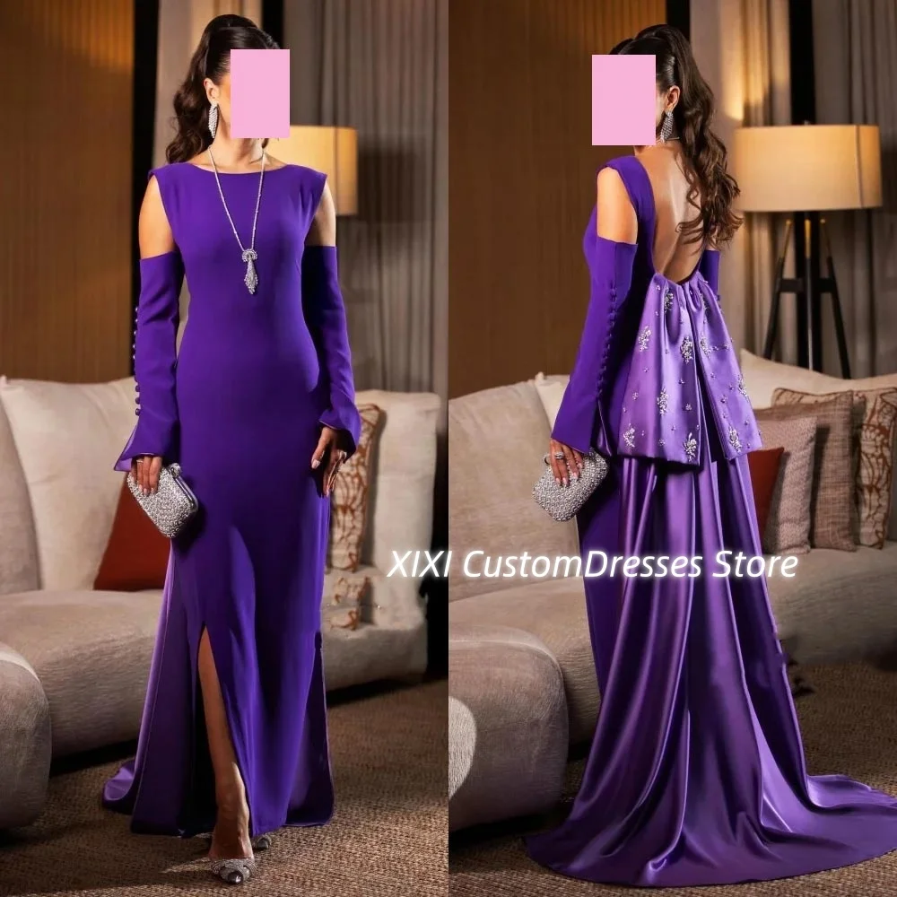 Customized فساتين سهرة Long Sleeves Zipper Up Luxury Evening Dresses 2025 Beaded Floor-Length Scoop Neckline Prom Dresses
Customized فساتين سهرة Long Sleeves Zipper Up Luxury Evening Dresses 2025 Beaded Floor-Length Scoop Neckline Prom Dresses
