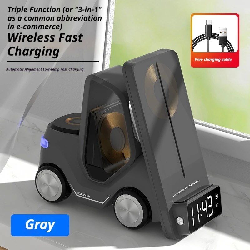 Wireless Charging Station 3 In 1 Multifunctional Fast Charger Car Shaped Desktop Phone Stand For Smartphone Earbuds Smartwatch
Wireless Charging Station 3 In 1 Multifunctional Fast Charger Car Shaped Desktop Phone Stand For Smartphone Earbuds Smartwatch