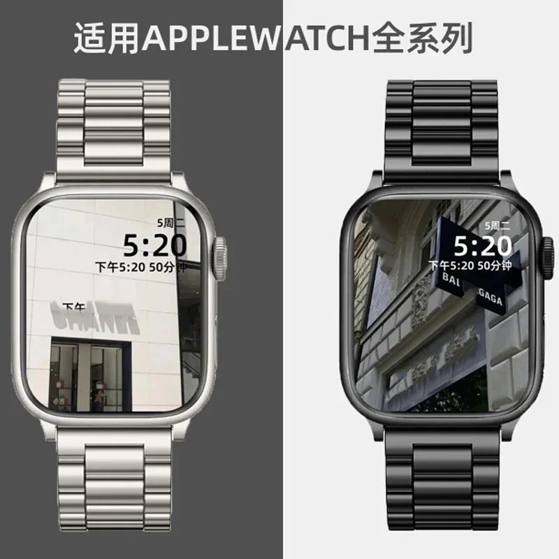 Stainless Steel Strap For Apple Watch Band 44mm 45mm 49mm 41mm 40mm Wrist Bracelet iwatch Series Ultrta 2/9/8/7/6/5/4/SE Straps
Stainless Steel Strap For Apple Watch Band 44mm 45mm 49mm 41mm 40mm Wrist Bracelet iwatch Series Ultrta 2/9/8/7/6/5/4/SE Straps