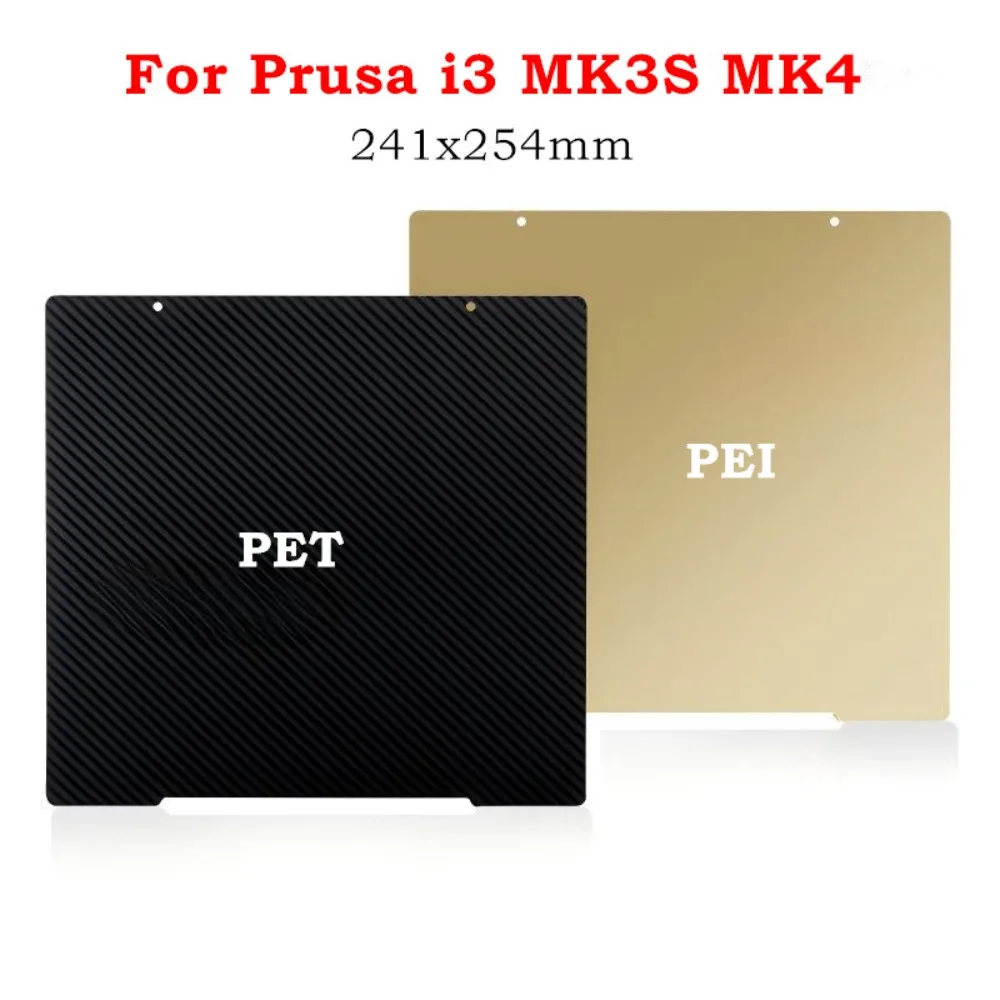For Prusa i3 Mk3S MK4 Build Plate Smooth PET PEI Sheet 241x254mm Double Sided Flexible PET+PEI Print Bed for Prusa i3 MK2.5 MK3
For Prusa i3 Mk3S MK4 Build Plate Smooth PET PEI Sheet 241x254mm Double Sided Flexible PET+PEI Print Bed for Prusa i3 MK2.5 MK3
