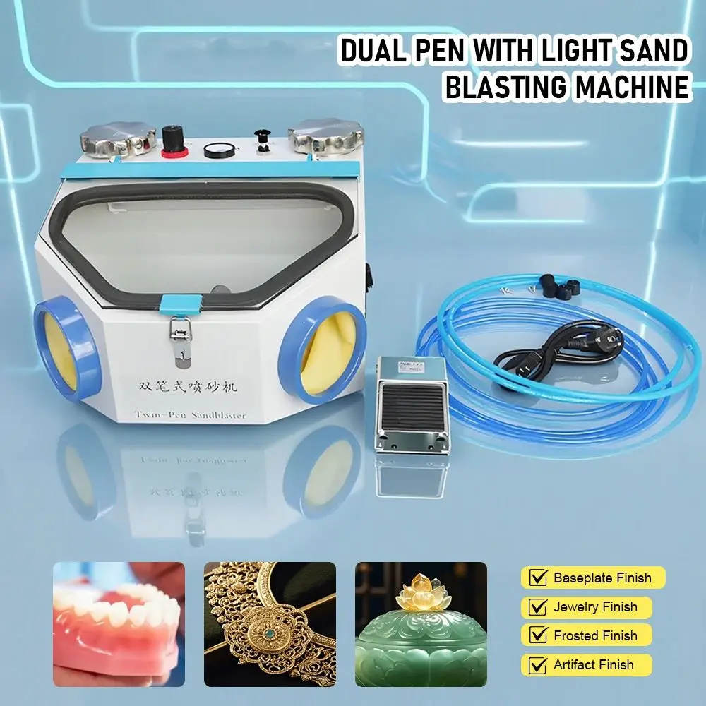 JG-218 Double Tanks Lab Equipment Twin-Pen Fine Blasting Sandblasting Machine With Led Light
JG-218 Double Tanks Lab Equipment Twin-Pen Fine Blasting Sandblasting Machine With Led Light