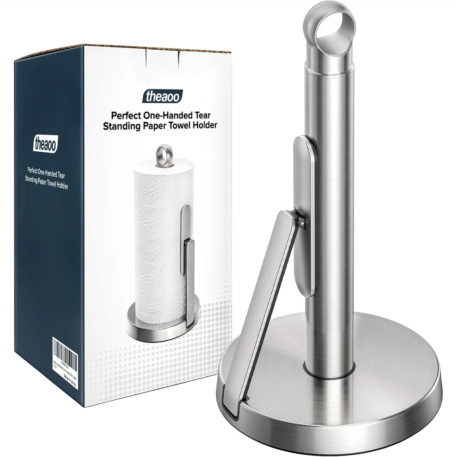 Stainless Steel Paper Towel Holder with Tension Arm, Heavy-Duty Countertop Dispenser for Kitchen, One-Handed Tear, Fits All
Stainless Steel Paper Towel Holder with Tension Arm, Heavy-Duty Countertop Dispenser for Kitchen, One-Handed Tear, Fits All