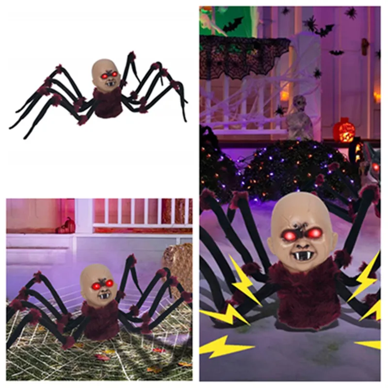 Electric Plush Spider Horror Glowing Cartoon Animal Figure Halloween Carnival Party Plastic Ornament Decoration Prop
Electric Plush Spider Horror Glowing Cartoon Animal Figure Halloween Carnival Party Plastic Ornament Decoration Prop