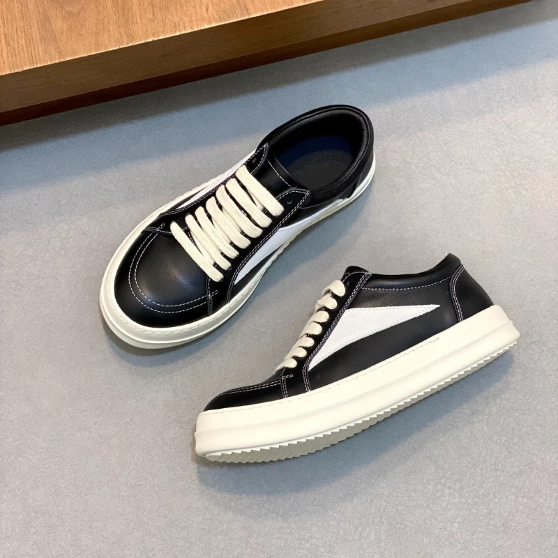 Brand Luxury Designer Men's Black White Leather Platform Sneakers Low Top Streetwear Casual Shoes Unisex Fashion Footwear
Brand Luxury Designer Men's Black White Leather Platform Sneakers Low Top Streetwear Casual Shoes Unisex Fashion Footwear