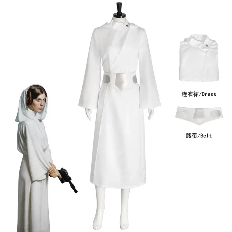 Princess Cosplay Costume Space Battle Star Leia White Dress with Belt for Women Classic Roleplay Outfit Halloween Party fy1;
Princess Cosplay Costume Space Battle Star Leia White Dress with Belt for Women Classic Roleplay Outfit Halloween Party fy1;