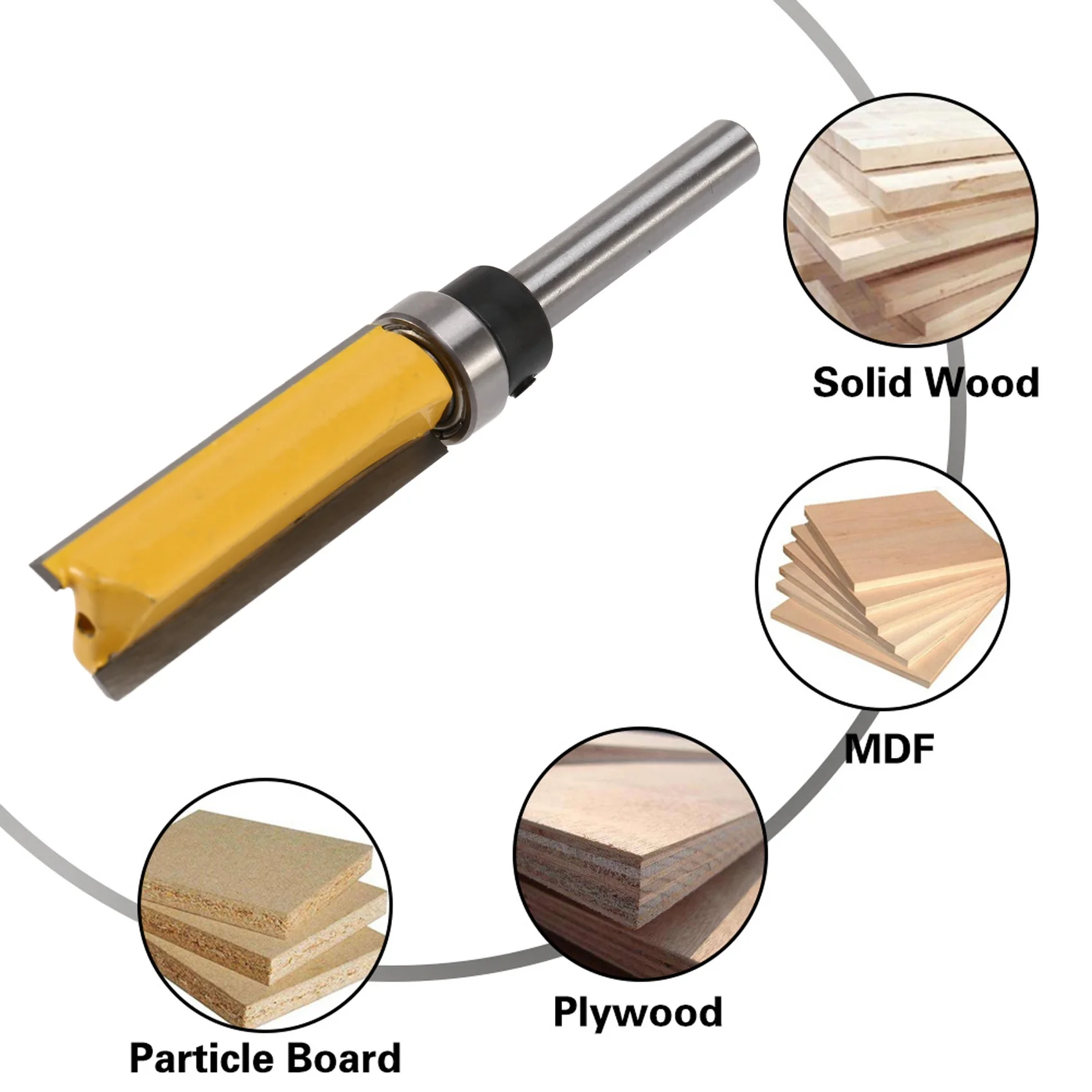 ABVG-4Pcs Flush Trim Router Bits Top Bearing Router Bit 1/4 Inch Shank Straight Pattern Template Router Bit Wood Milling Cutter
ABVG-4Pcs Flush Trim Router Bits Top Bearing Router Bit 1/4 Inch Shank Straight Pattern Template Router Bit Wood Milling Cutter