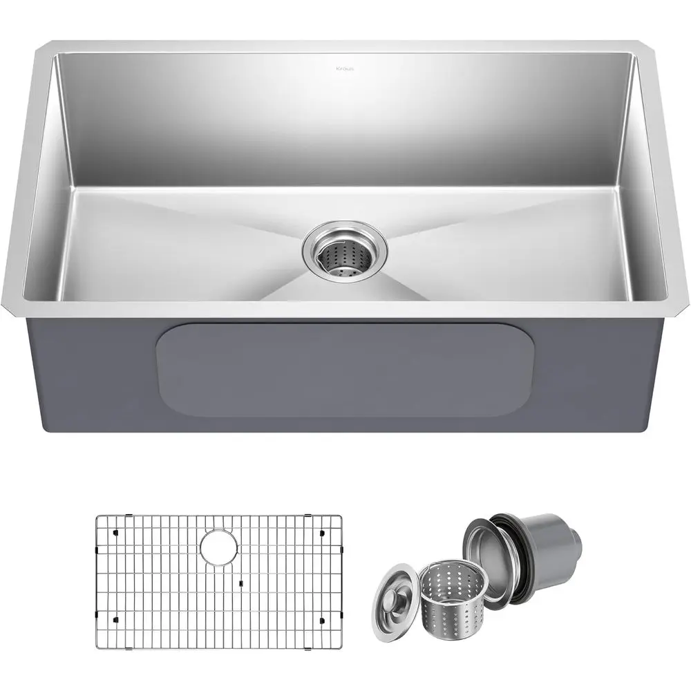 KHU100-32 Stant PRO 16 Gauge Undermount Single Bowl StainlSteel Kitchen Sink, 32 Inch
KHU100-32 Stant PRO 16 Gauge Undermount Single Bowl StainlSteel Kitchen Sink, 32 Inch