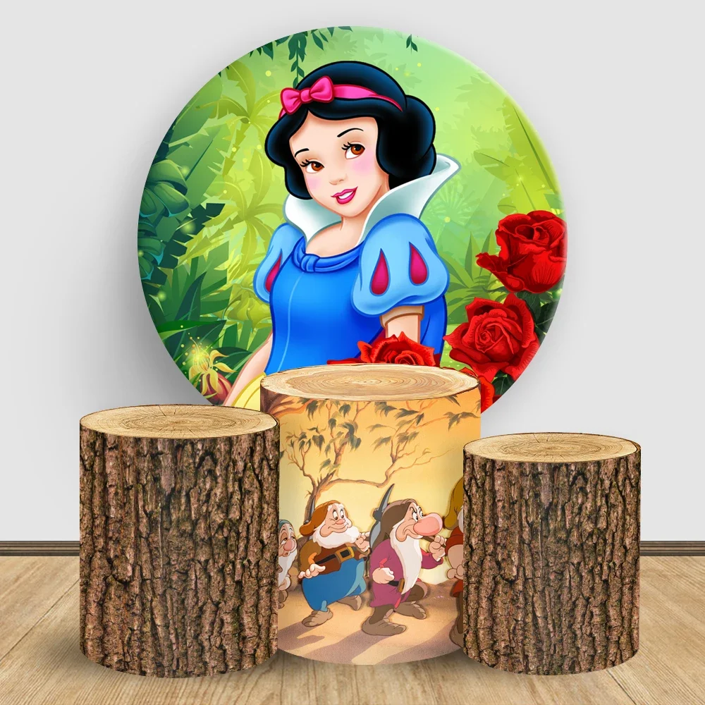 Disney Snow White&Dwarfs Theme Circle Round Backdrop Wood Grain Cylinder Cover Kids Girl Birthday Baby Shower Custom Party Decor
Disney Snow White&Dwarfs Theme Circle Round Backdrop Wood Grain Cylinder Cover Kids Girl Birthday Baby Shower Custom Party Decor