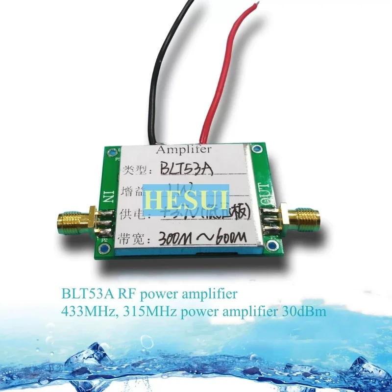 BLT53A 433MHz RF amplifier module Low voltage version 3.7v with si4463, SI4432 Broadband high gain RF amplifier 433MHz module
BLT53A 433MHz RF amplifier module Low voltage version 3.7v with si4463, SI4432 Broadband high gain RF amplifier 433MHz module