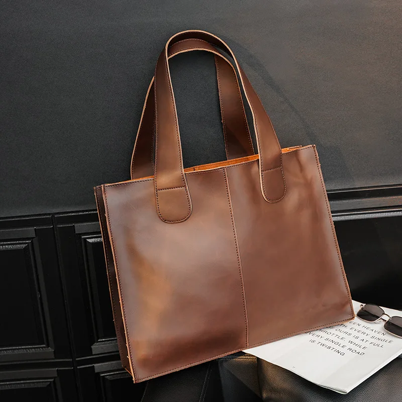 Vintage PU Leather Men's Handbag Shoulder Bag Men Hand Bags Fashion Casual Totes Men Women High Capacity Briefcase Laptop Bag
Vintage PU Leather Men's Handbag Shoulder Bag Men Hand Bags Fashion Casual Totes Men Women High Capacity Briefcase Laptop Bag