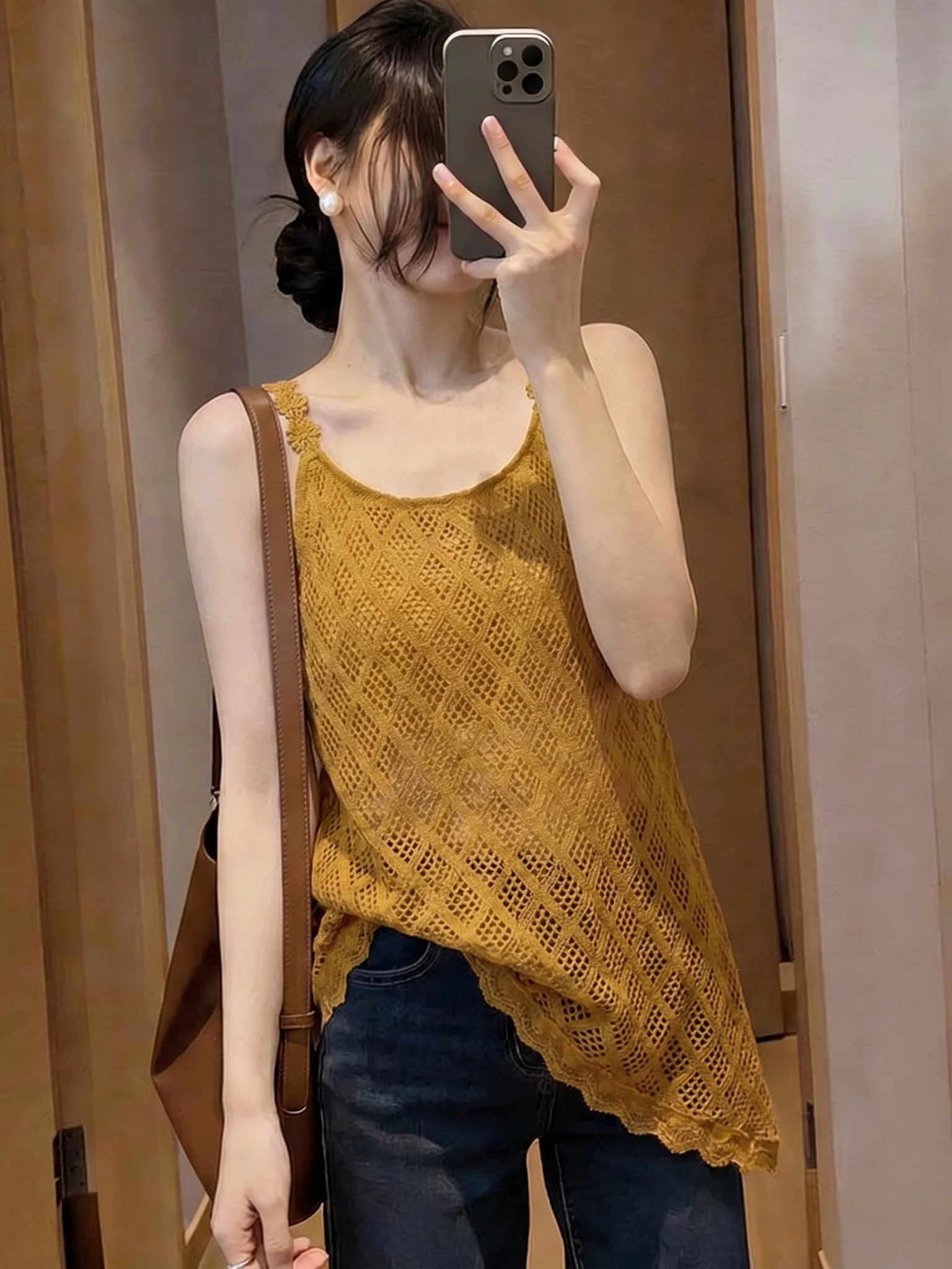 Summer New plus Size Women's Orange Pumpkin Hollow out Strap Vest Irregular Sleeveless Top Outerwear Casual Loose Fit
Summer New plus Size Women's Orange Pumpkin Hollow out Strap Vest Irregular Sleeveless Top Outerwear Casual Loose Fit