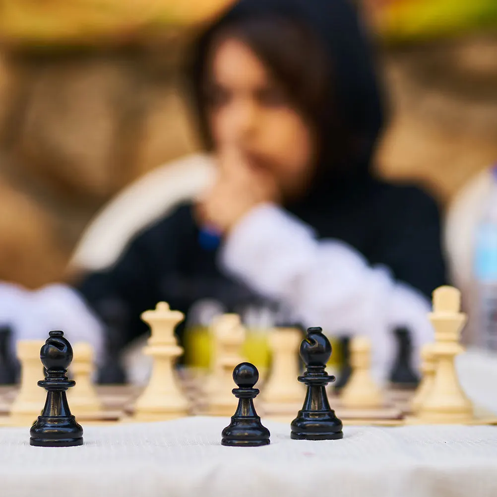 Chess Pieces Black White Plastic Game for Kids Viking Unweighted Pawns Checkers Board
Chess Pieces Black White Plastic Game for Kids Viking Unweighted Pawns Checkers Board