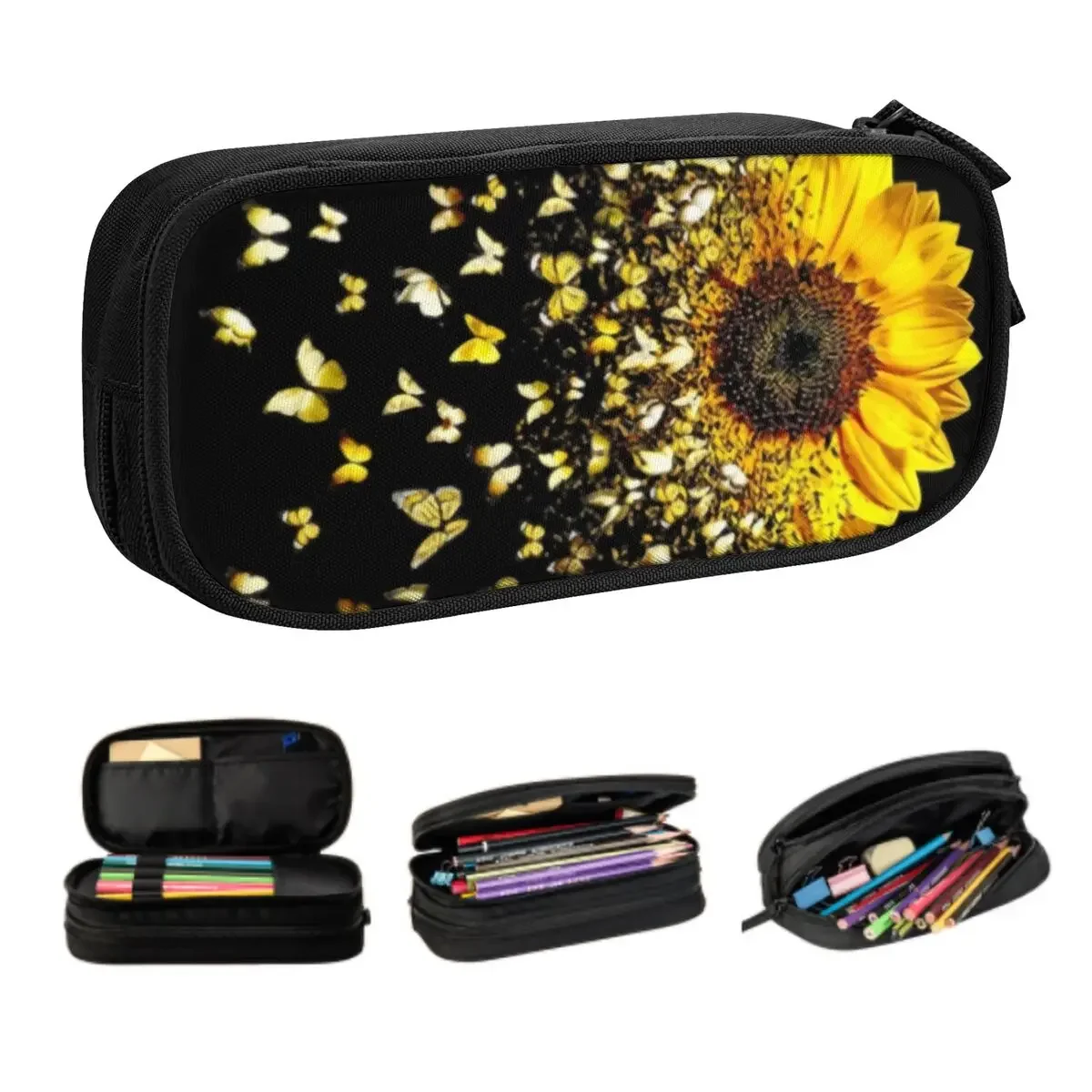Butterfly Sunflower Flying Gift Custom Korean Pencil Case Girls Boys Large Storage Flower Pencil Bag Pouch Students Stationery
Butterfly Sunflower Flying Gift Custom Korean Pencil Case Girls Boys Large Storage Flower Pencil Bag Pouch Students Stationery