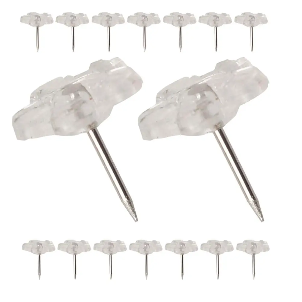 100 Pcs Blossom I-shaped Nails Clear Push Drawing Cork Board Tacks Thumbtacks Material Storage
100 Pcs Blossom I-shaped Nails Clear Push Drawing Cork Board Tacks Thumbtacks Material Storage