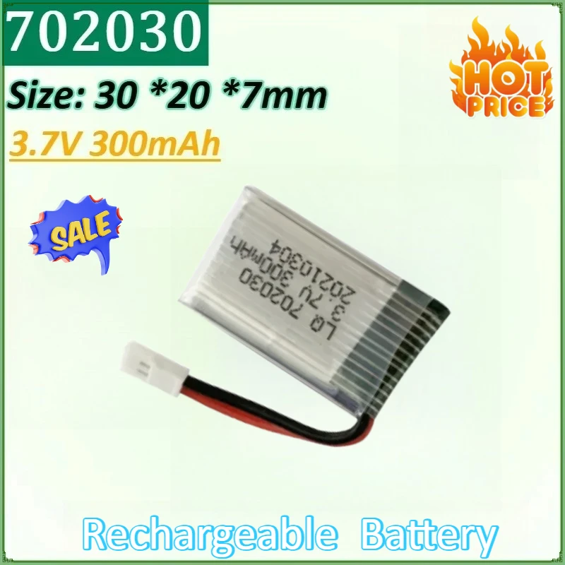 New 10PCS 702030 3.7V 300mAh Rechargeable Lithium - Ion Battery for Model Aircraft for Remote Controlled Airplane Accessories
New 10PCS 702030 3.7V 300mAh Rechargeable Lithium - Ion Battery for Model Aircraft for Remote Controlled Airplane Accessories
