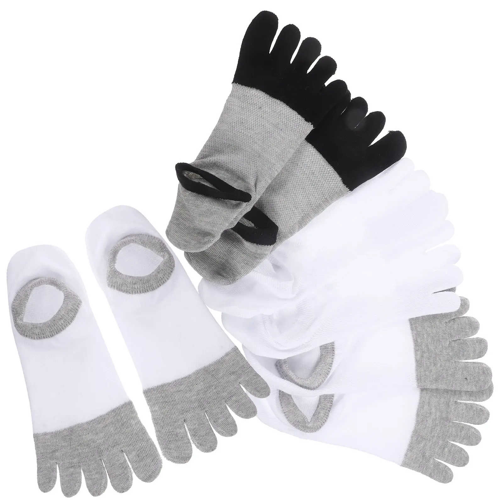4Pairs Low Cut Toe Socks Ultra-Low Invisible Breathable Sweat Absorbing Five Finger Sports Socks for Loafers Boat Shoes Casual
4Pairs Low Cut Toe Socks Ultra-Low Invisible Breathable Sweat Absorbing Five Finger Sports Socks for Loafers Boat Shoes Casual