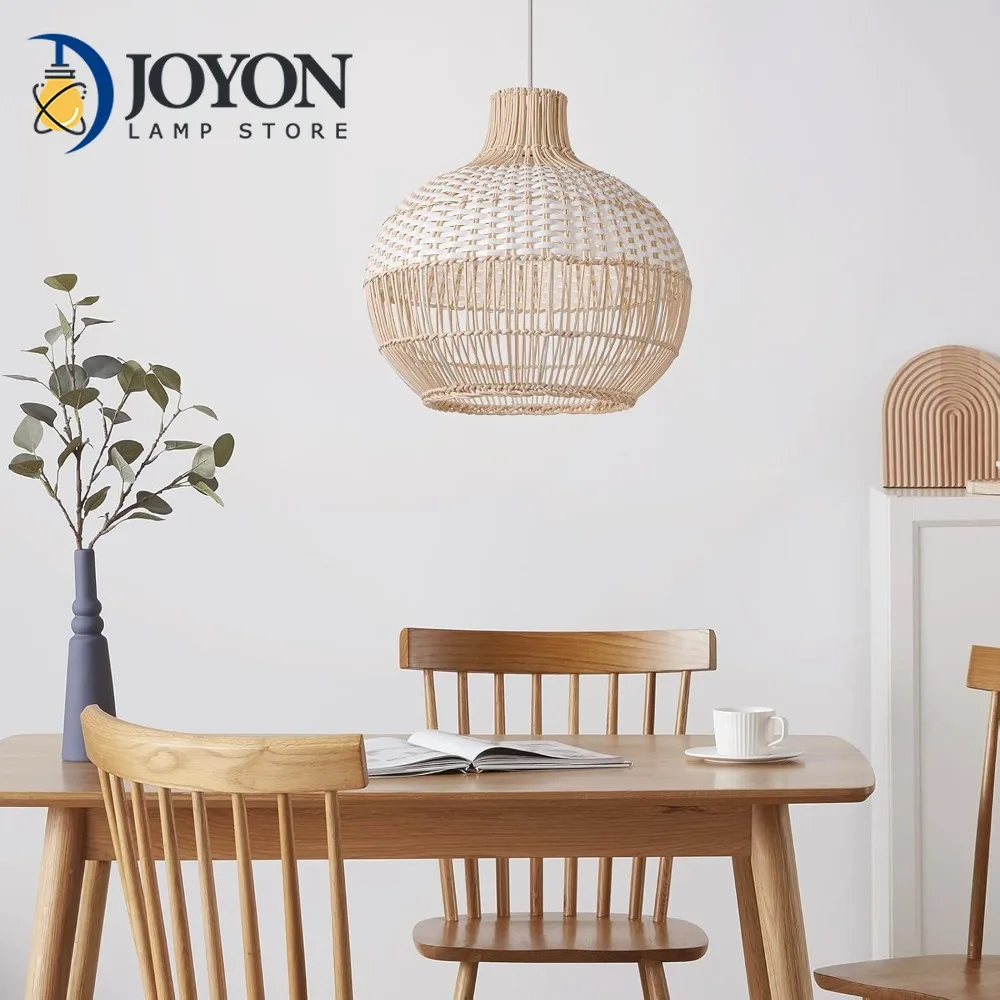Rattan Pendant Light Boho Coastal Handwoven Wicker Ceiling Hanging Lamp Spherical Restaurant LED Chandelier for Dining Room
Rattan Pendant Light Boho Coastal Handwoven Wicker Ceiling Hanging Lamp Spherical Restaurant LED Chandelier for Dining Room