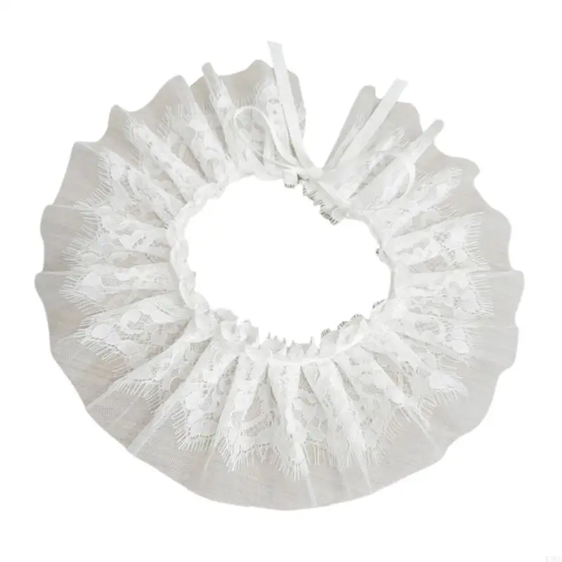 K3KF Victorian Edwardian Detachable Lace Ruffe Collar With Adjustable Ribbon For Costumes Bridal Gowns And Dresses
K3KF Victorian Edwardian Detachable Lace Ruffe Collar With Adjustable Ribbon For Costumes Bridal Gowns And Dresses