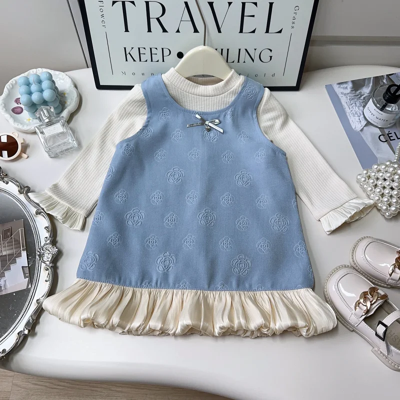 Girls' Vest Dress2025Spring and Autumn Sleeveless Dress New Fashion French Bow Princess Dress
Girls' Vest Dress2025Spring and Autumn Sleeveless Dress New Fashion French Bow Princess Dress