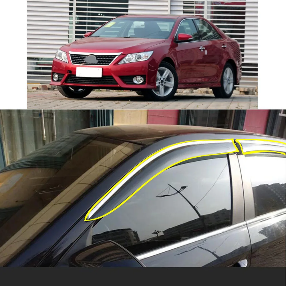 Car Body Styling Sticker Plastic Window Glass Wind Visor Rain/Sun Guard Vent For TOYOTA Camry 7th 2012 2013 2014 2015 2016 2017
Car Body Styling Sticker Plastic Window Glass Wind Visor Rain/Sun Guard Vent For TOYOTA Camry 7th 2012 2013 2014 2015 2016 2017