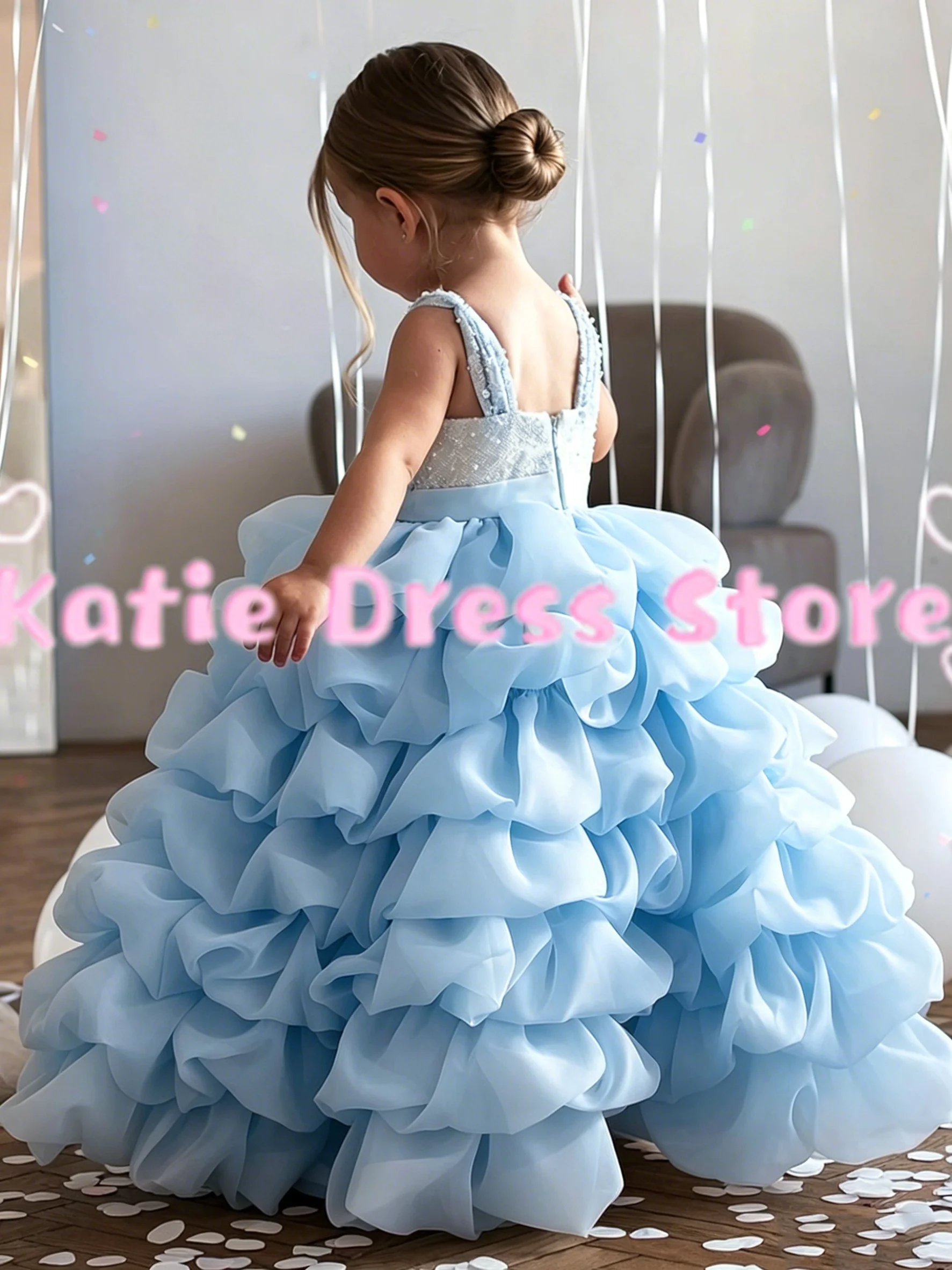 Customized Elegant Flower Girl Dress For Wedding Puffy Sequins Sleeveless Kids Birthday Party First Communion Ball Gowns
Customized Elegant Flower Girl Dress For Wedding Puffy Sequins Sleeveless Kids Birthday Party First Communion Ball Gowns