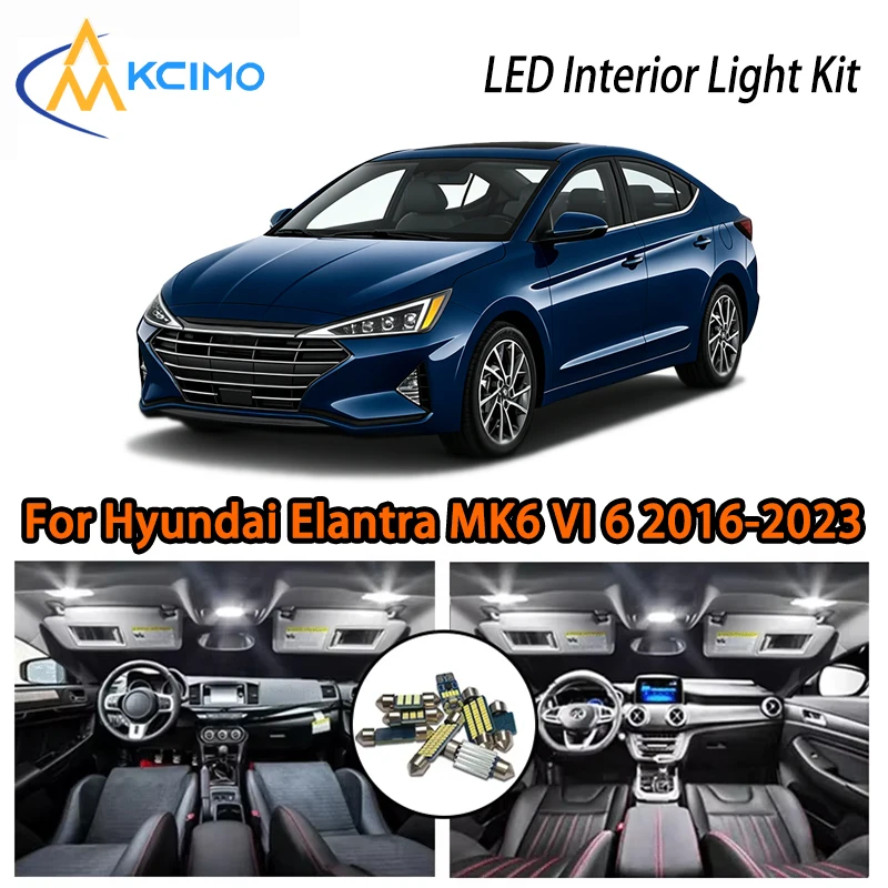 High Quality LED Interior Lights For Hyundai Elantra MK6 VI 6 2016-2023, Two Colors Easy Install Decor
High Quality LED Interior Lights For Hyundai Elantra MK6 VI 6 2016-2023, Two Colors Easy Install Decor