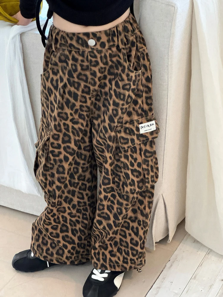 Girls Leopard Print Work Pants Autumn New Sle Children Baby Sweet Cool American Sle Clothing Cotton Blend Fabric Trousers
Girls Leopard Print Work Pants Autumn New Sle Children Baby Sweet Cool American Sle Clothing Cotton Blend Fabric Trousers