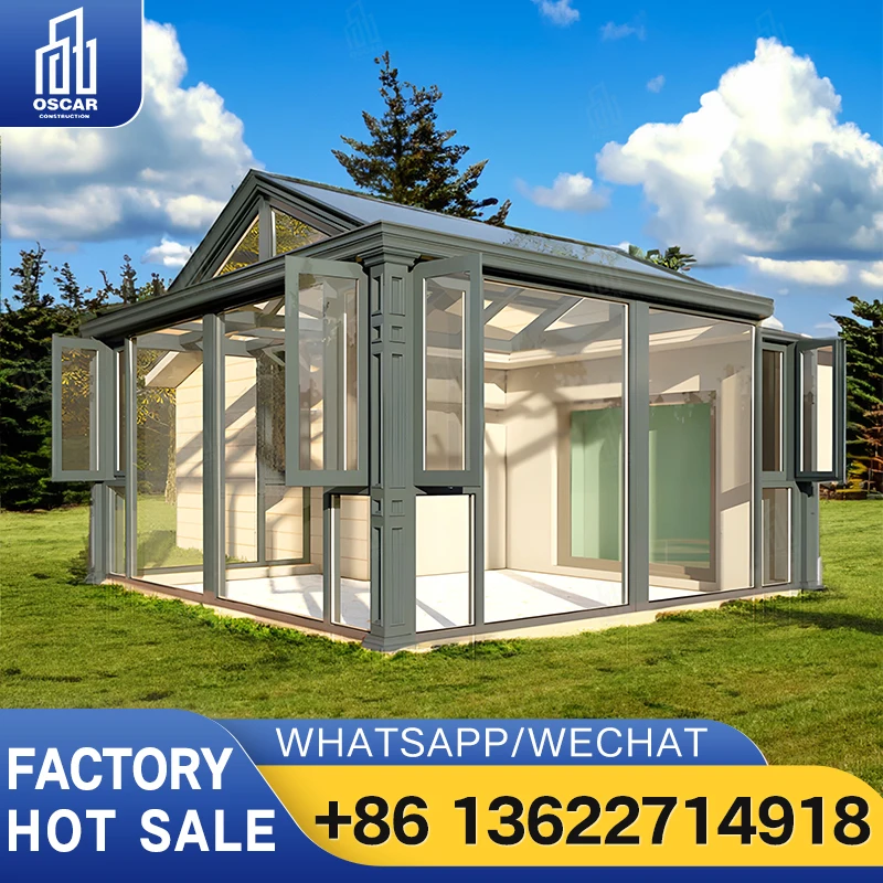 Sunroom Kits DIY Polycarbonate Glass Greenhouse Aluminum Frame Prefab Sunrooms for Garden Patio Deck
Sunroom Kits DIY Polycarbonate Glass Greenhouse Aluminum Frame Prefab Sunrooms for Garden Patio Deck
