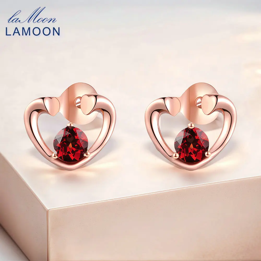 Natural Garnet Earrings For Women Cute Heart 925 Sterling Silver Rose Gold Plated Gemstone Fine Jewelry Party Gift LMEI026
Natural Garnet Earrings For Women Cute Heart 925 Sterling Silver Rose Gold Plated Gemstone Fine Jewelry Party Gift LMEI026