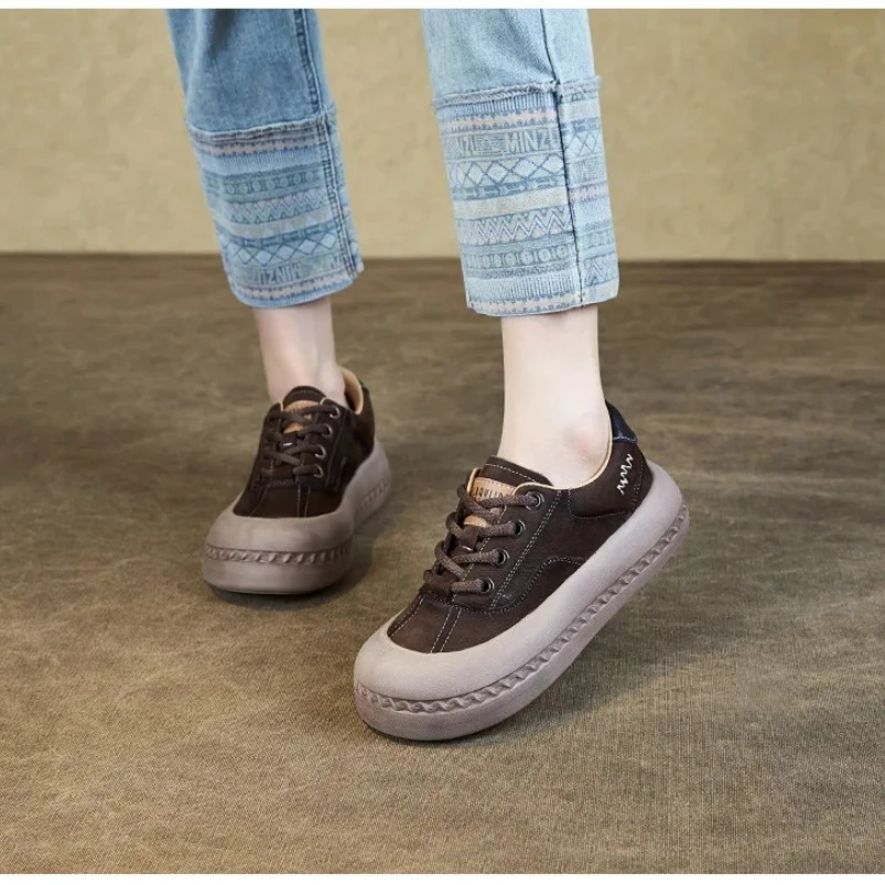 2025 Women 4.5cm Genuine Vulcanize Platform Flats Women Summer Loafer High Brand Lace Up Fashion Shoes
2025 Women 4.5cm Genuine Vulcanize Platform Flats Women Summer Loafer High Brand Lace Up Fashion Shoes