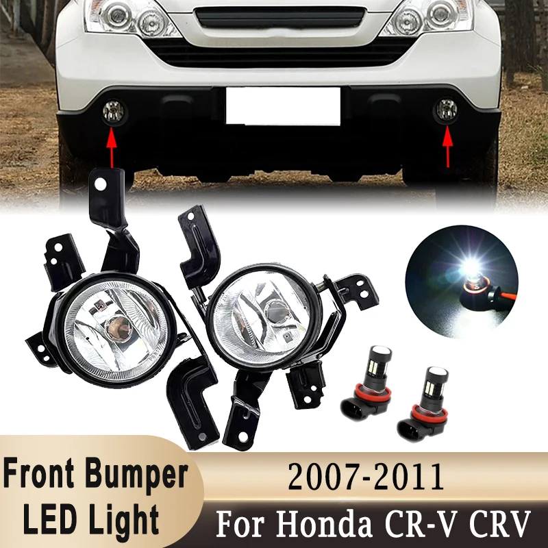 LED Fog Light Assembly For Honda CRV 2007-2011 Front Bumper Driving Fog Light with H11 55W Bulbs & Wire Switch White Light
LED Fog Light Assembly For Honda CRV 2007-2011 Front Bumper Driving Fog Light with H11 55W Bulbs & Wire Switch White Light