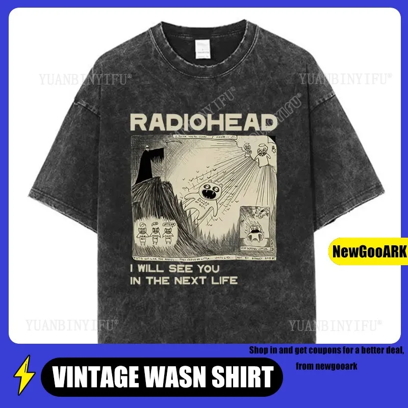 Harajuku Повседневная футболка Radiohead Rock Band из стираного хлопка для мужчин и женщин в стиле хип-хоп, музыкальная футболка, модная летняя футболка с коротким рукавом
Harajuku Повседневная футболка Radiohead Rock Band из стираного хлопка для мужчин и женщин в стиле хип-хоп, музыкальная футболка, модная летняя футболка с коротким рукавом