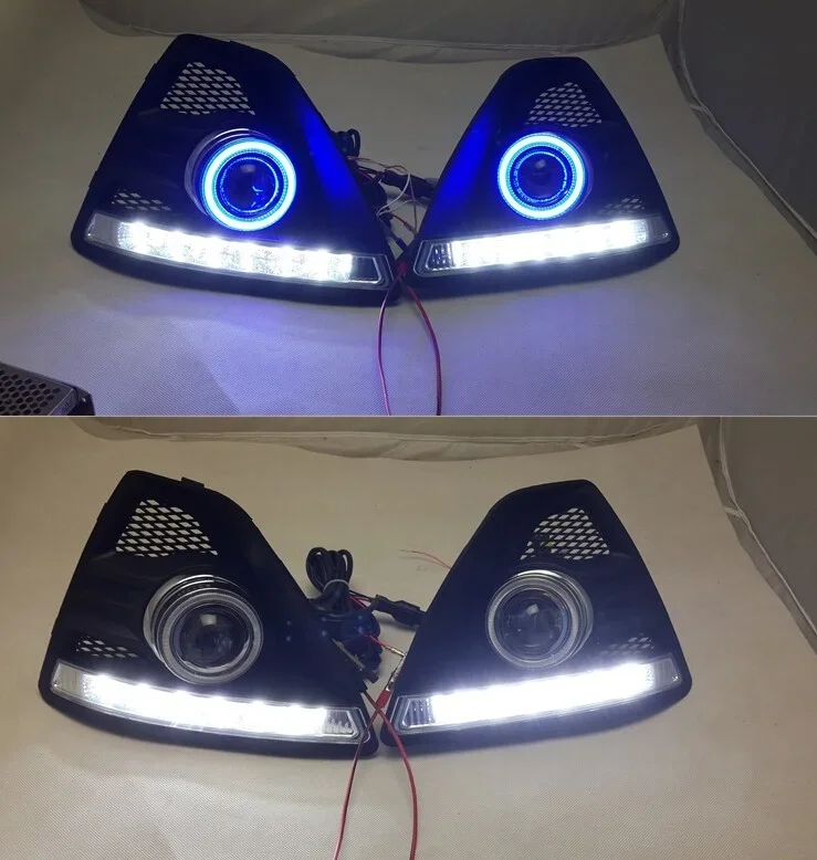 Eosuns Innovative Cob Angel Eye светодиодные дневные ходовые огни Drl + галогенные противотуманные фары + линзы проектора для Ford Focus 2009-11
Eosuns Innovative Cob Angel Eye светодиодные дневные ходовые огни Drl + галогенные противотуманные фары + линзы проектора для Ford Focus 2009-11