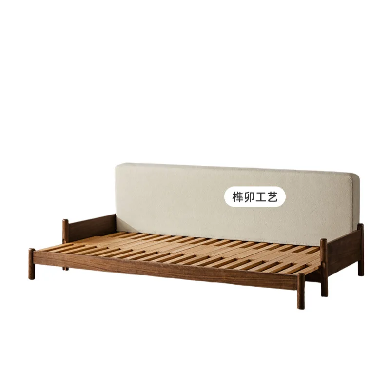 Simple solid wood sofa bed, small apartment living room dual-purpose multi-functional retractable folding sofa bed
Simple solid wood sofa bed, small apartment living room dual-purpose multi-functional retractable folding sofa bed