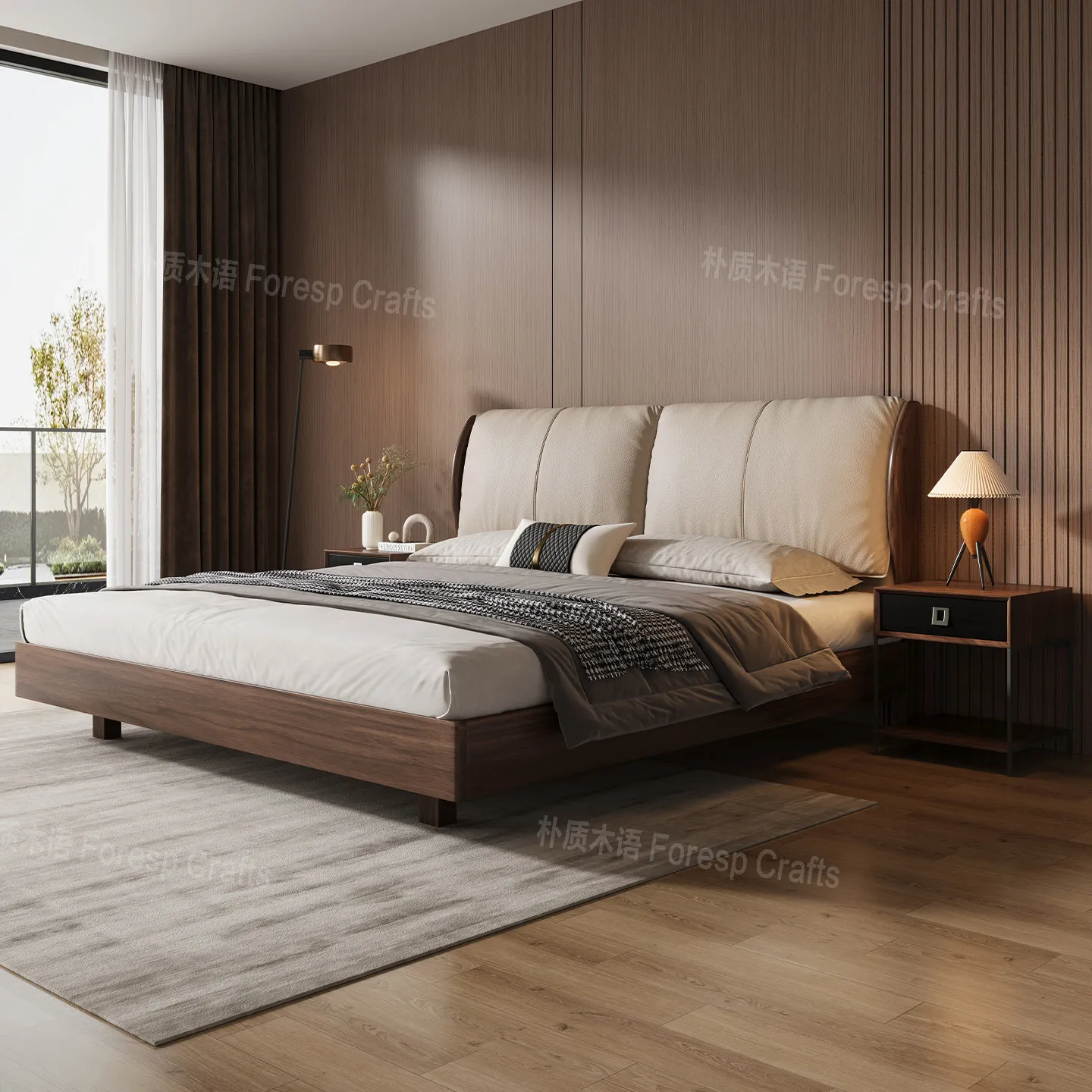 #North American Black Walnut Solid Wood Light Luxury Floating Bed 1.8m Double Bed Genuine Leather Soft Backrest 10-Year Warranty
#North American Black Walnut Solid Wood Light Luxury Floating Bed 1.8m Double Bed Genuine Leather Soft Backrest 10-Year Warranty