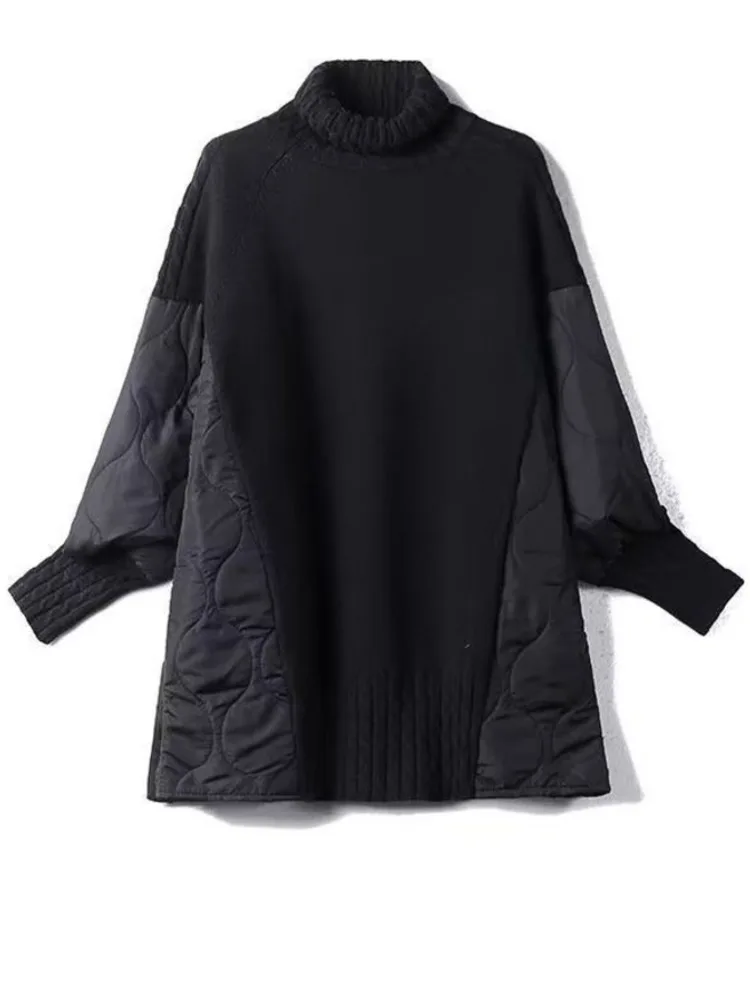 2023 Winter New Ladies Turtleneck Pullover Stitching Sweater Warm Coat Loose Women's Korean Version Fashion Jumper Harajuku
2023 Winter New Ladies Turtleneck Pullover Stitching Sweater Warm Coat Loose Women's Korean Version Fashion Jumper Harajuku