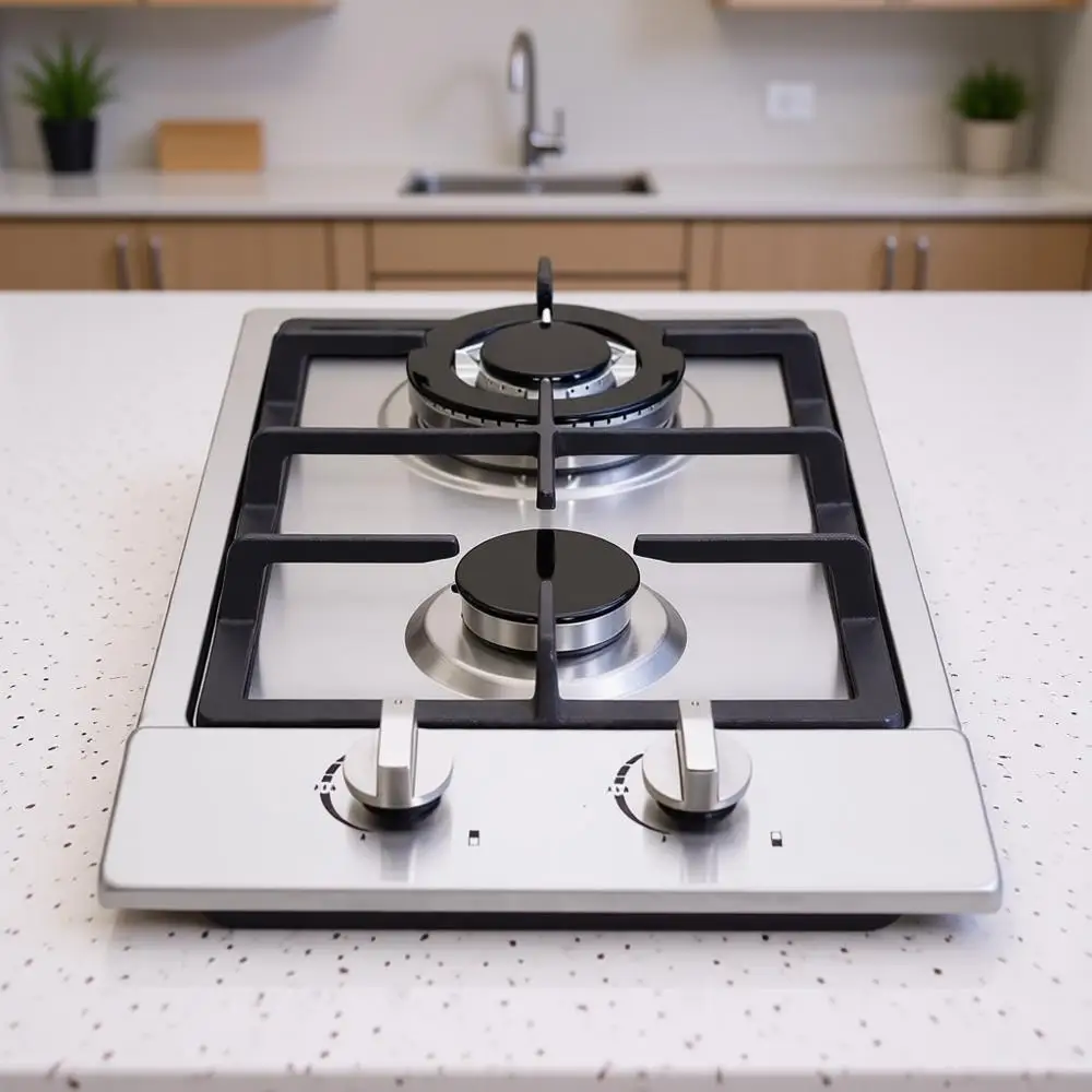 12 Inch Stainless Steel Dual Fuel Sealed Burner Gas Cooktop - Drop-In Hob
12 Inch Stainless Steel Dual Fuel Sealed Burner Gas Cooktop - Drop-In Hob