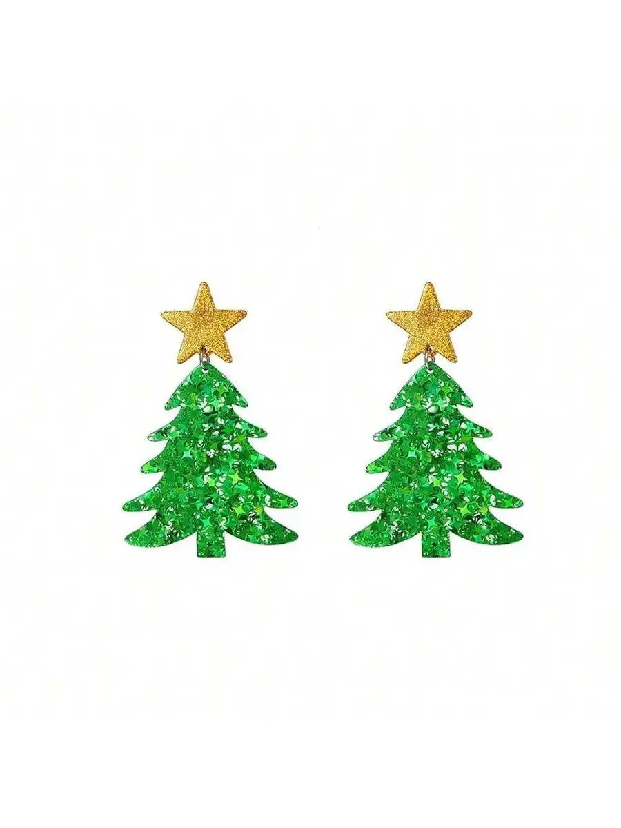 Christmas Tree Earrings For Women Acrylic Holiday Dangle Earrings Green Gold Star
Christmas Tree Earrings For Women Acrylic Holiday Dangle Earrings Green Gold Star
