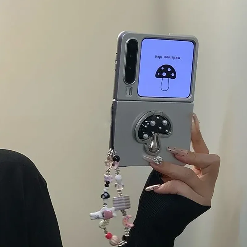 zflip7 case cute silver plating mushroom stand Case for Samsung Z Flip 7/6/5/4/Mix Flip/Razr50 Protective Case Fashion
zflip7 case cute silver plating mushroom stand Case for Samsung Z Flip 7/6/5/4/Mix Flip/Razr50 Protective Case Fashion