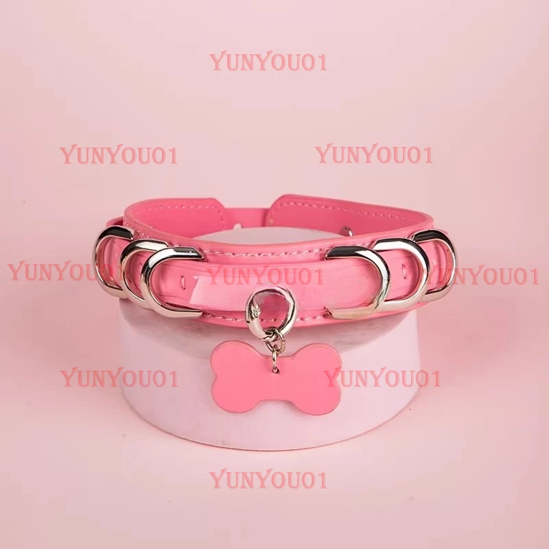 Leather Collar Bell Choker Men and Women M Bone Dog Tag K9 Jewelry Traction Neck Ring
Leather Collar Bell Choker Men and Women M Bone Dog Tag K9 Jewelry Traction Neck Ring